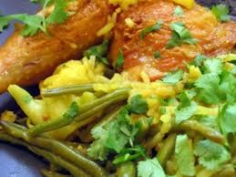 Poulet Curry Citron Et Pilaf De Chou Fleur Et Haricots Verts Recette Ptitchef Recette Recette De Plat Poulet Poulet Curry