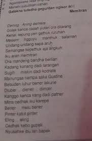 Padahal, ajaran moral dan filosofi hidup orang jawa tersebut memiliki makna yang sangat mendalam yang mengarah ke kebahagiaan hidup. Kumpulan Contoh Puisi Bahasa Jawa Geguritan Contoh Kumpulan Puisi Baru Terbaik