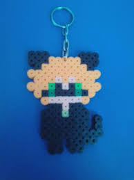 Miraculous Ladybug Llavero De Chat Noir Perler Bead Art Diy Perler Beads Perler Bead Patterns