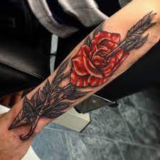 Pretty Grotesqueuk Tattoos Rose Tattoos Arrow Tattoos