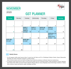 Gst Compliance Calendar For 2019 20 Compliance Calendar December 2020
