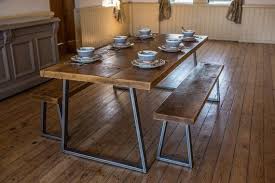 Rustic table bench our benches are available to purchase as part of our dining set; Industrial Style Dining Table And Benches Etsy Industrial Dining Table Industrial Style Dining Table Rustic Industrial Dining Table