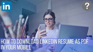 This video shows you how to download or export your resume from linked. How To Download Linkedin Resume As Pdf In Mobile Device Youtube