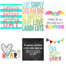 It not only gives the room a cheerful and colorful look, but adds a positive vibe with encouraging messages. 51 Free Printables For Kids Rooms Nursery Decor Series