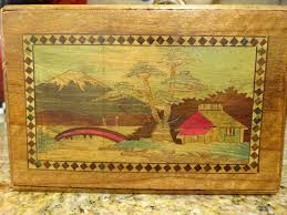 Vintage japanese wooden puzzle boxes. Vintage Japanese Wooden Puzzle Box Mt Fuji On Front Rose On Back Hide Gifts Wooden Puzzle Box Puzzle Box Japanese Puzzle Box