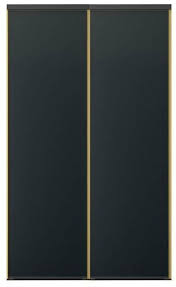 Relooker vos portes et placards s'impose? Portes De Placard Coulissantes Art Deco 2 Portes Noir Satine L150xh250cm Leroy Merlin