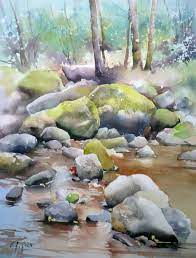 focus sur papeix aquarelle et encre peinture illustration effet coloriage femme de chambre