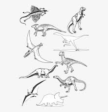 What kind of dinosaur has a white background? Dinosaurs Black White Line Art Dinosaur 555px Jurassic World Evolution Drawings Png Image Transparent Png Free Download On Seekpng