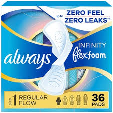 Always Infinity Regular Absorbency FlexFoam Pads for Women - Unscented -  Size 1 - 36ct : Target