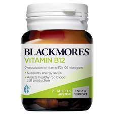 Calcium 180 micrograms, pyridoxine hydrochloride 700 micrograms equiv. Blackmores Vitamin B12 100mcg 75 Tablets Support General Health Wellbeing Ebay