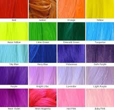 unnatural hair dye color chart google search hair dye