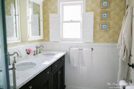 As tiny as it is, this bathroom is perfectly sufficient as a full main bathroom for a small house or as a guest bathroom for a larger house. A Cottage Bathroom Makeover With Big Style In A Small Space