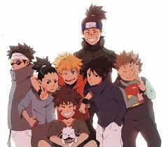 Iruka Sensei With Shino Shikamaru Naruto Kiba Sasuke And Chouji Naruto Shippuden Anime Naruto Naruto Uzumaki