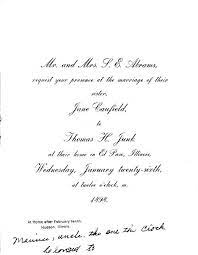1898 American Wedding Invitation American Wedding Invitations Invitation Wording African American Wedding Invitations