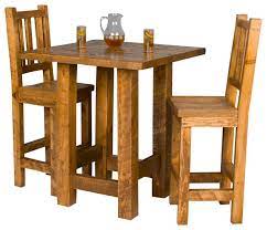With so many great styles and options, you'll be sure to find the perfect tables to fit your western lodge or country home. Barnwood Pub Table And Chair Set Rustic Indoor Pub And Bistro Sets By Sawyer Twain Houzz