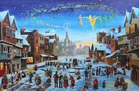 Image result for winter scene painting