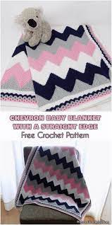 Chevron Baby Blanket With A Straight Edge Free Pattern Baby Blanket Crochet Pattern Crochet Chevron Baby Blanket Crochet Blanket Chevron