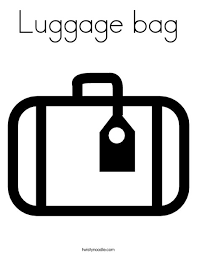 Free jolly penguin coloring page printable. Luggage Bag Coloring Page Twisty Noodle