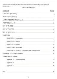 Table Of Contents Template Contents Page Template Table Of Contents Template Table Of Contents