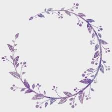 Hand Painted Wreath Watercolor Transparent Floral Purple Wreath Flowers Frame Floral Clipart Floral Border Floral Frame Png And Vector With Transparent Backg Flores Vectorizadas Guirnaldas Florales Logo Joyeria