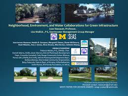Neighborhood, Environment, and Water Collaborations for Green Infrastructure