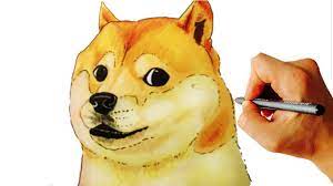 Draw a dog's mouth step 1. How To Draw Doge Shiebe From Doge Meme Or Dogeminer Drawing Lesson Youtube