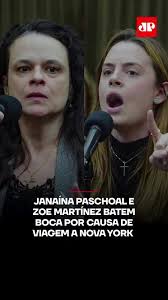 Uma discussão entre Janaina Paschoal (PP) e Zoe Martínez (PL) marcou a  sessão da Câmara de São Paulo na quarta-feira (20) e levou ao adiamento da  votação de um requerimento que autorizaria viagem ...