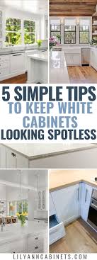How To Keep Your White Kitchen Cabinets Spotless Clean Kitchen Cabinets Paint Cabinets White White Kitchen Cabinets