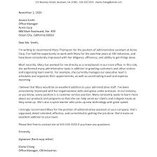 Letter Of Recommendation Template With Examples