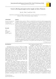 Produce cubes, cubes with chili, slices, tibits. Pdf Factors Affecting Pineapple Market Supply In Johor Malaysia