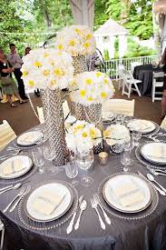 47 Bright Floral Centerpieces For Spring Weddings Weddingomania Yellow Wedding Centerpieces Grey Wedding Decor Wedding Centerpieces