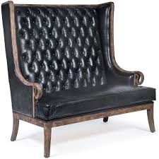 Flash furniture high back traditional tufted leather executive swivel chair with arms (bt444wh) with fast and free shipping on select orders. Vince Modern Classic High Back Tufted Black Leather Wood Settee Wood Settee Tufted Leather Sofa Tufted Leather