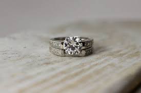 Vintage Cz Bridal Ring Set Sterling Silver Cubic Zirconia Size 6 Engagement Ring Engagement Rings Bridal Ring Set