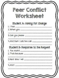 Peer Mediation Worksheet Peer Conflict Worksheet Are Your Students Having Conflict In The C Conflict Resolution Worksheet Bullying Lessons Conflict Resolution