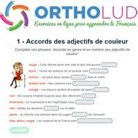 952 exercices de cm1 faits par une institutrice. 1 Accords Des Adjectifs De Couleur