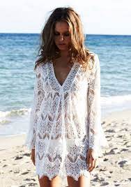 Melissa Odabash Elizabeth Lace Kaftan At Beach Cafe Uk Fashion Beach Mini Dress Long Sleeve Bikini