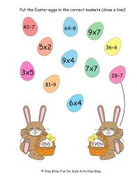 Younger kids will have a blast with easter word scrambles, bunny mazes, and egg coloring and counting pages, while older kids will enjoy solving word problems and completing writing prompts with easter themes. Free Printable Easter Addition Subtraction Multiplication Division Math Worksheets