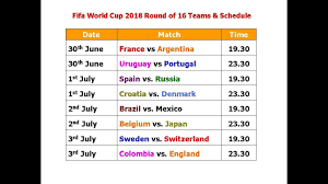 Fifa world cup 2018 sports sports news. Fifa World Cup 2018 Round Of 16 Teams Schedule Youtube