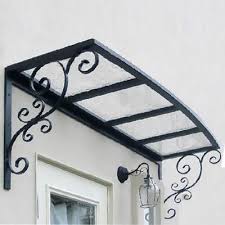 Beauty Mark 6 5 Ft Providence Window Door Awning 12 In H X 27 6 In D In Aluminum Polycarb Silver Clear Prv78 Wrought Iron Awning Door Awnings Steel Canopy