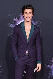 Shawn mendes and camila cabello have landed in new york city!. Shawn Mendes Wears An Indigio Suit And Necklaces To The Amas Popsugar Fashion Middle East