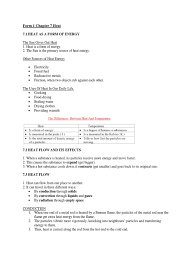English form 1, 2, 3 : Form 1 Chapter 7 Heat Heat Transfer Convection