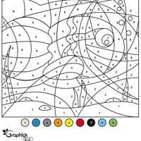 Coloriage pour enfant à imprimer. L Activite Du Mercredi Le Coloriage Magique Du Poisson D Avril Graphick Kids