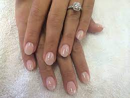 Another acrylic nail design for your short nails. Pin By Silke On My Nail Work Natural Looking Acrylic Nails Natural Acrylic Nails Rounded Acrylic Nails