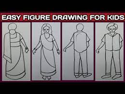 The child may draw a figure with hands in pockets or a face with freckles. Easy Human Figure Drawing For Kids How To Draw Figure For Kids Tarun Art Youtube