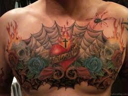 Beautiful and cool inspirational chest tattoos and chest designs. 81 Mind Blowing Heart Tattoos On Chest