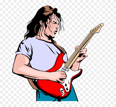 Have you tried to learn guitar parts from this game? Electric Guitar Bends Note Image Illustration Of Guitar Player Cartoon Png Transparent Png 664x700 6670755 Pngfind