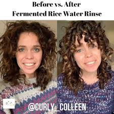 Original and very simple the tutorial that shows us how to transform straight hair into curly. How To Make Rice Water For Curly Hair Colleen Charney Curly Hair Styles Naturally Curly Hair Styles Healthy Hair Routine