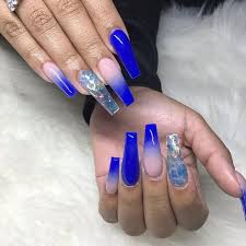 Round square candy false nail tips translucent royal blue acrylic fake nail decoration nep nagels manicure tool free shipping. 90 Long Acrylic Nails Design Ideas June 2020 Long Acrylic Nail Designs Long Acrylic Nails Blue Ombre Nails