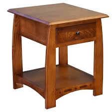Mission Quarter Sawn White Oak 1 Drawer Inlay End Table Model A24 In 2020 Oak End Tables Quarter Sawn White Oak End Tables