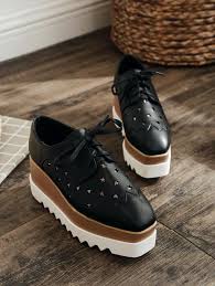 Black And White Platform Sneakers Lace Up Star Wedge Platform Sneakers Black Champagne Silver Sponsored Wedge Platform Lac Platform Sneakers Womens Shoes Wedges Toe Platform